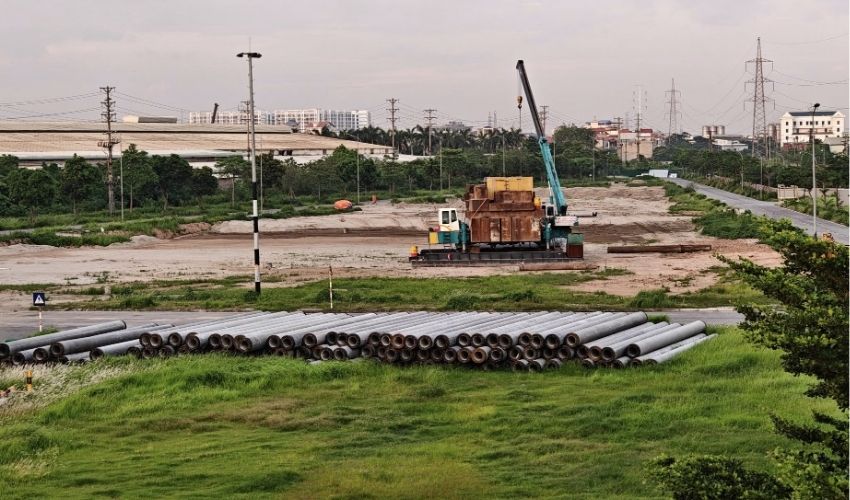 Hình ảnh mới nhất tại công trường dự án Nhà ở xã hội Phố Nối House Hưng Yên