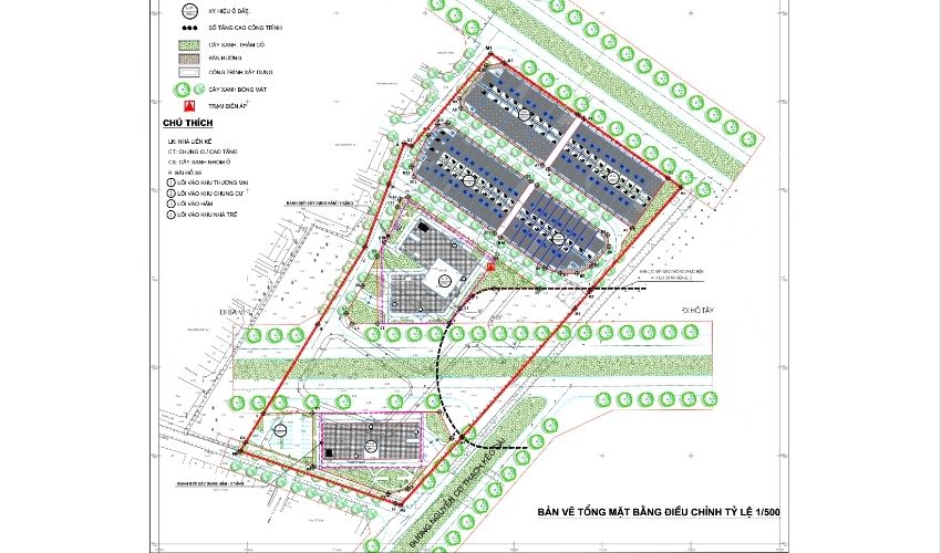 Mặt bằng tổng thể dự án Minh Giang Phú Diễn