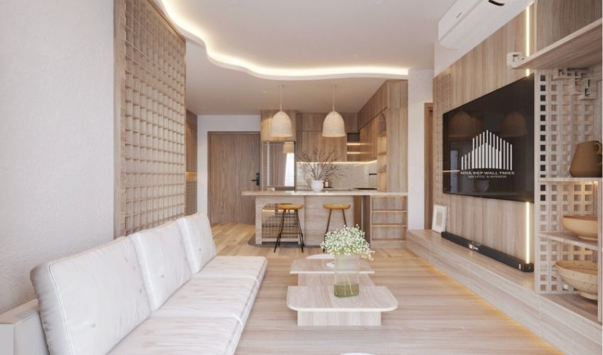 Thiết kế căn hộ 2 phòng ngủ chung cư Minh Giang Phú Diễn