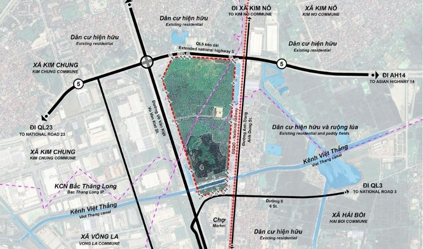 Vị trí chiến lược của The Intercentral – Trung tâm phát triển mới của Đông Anh